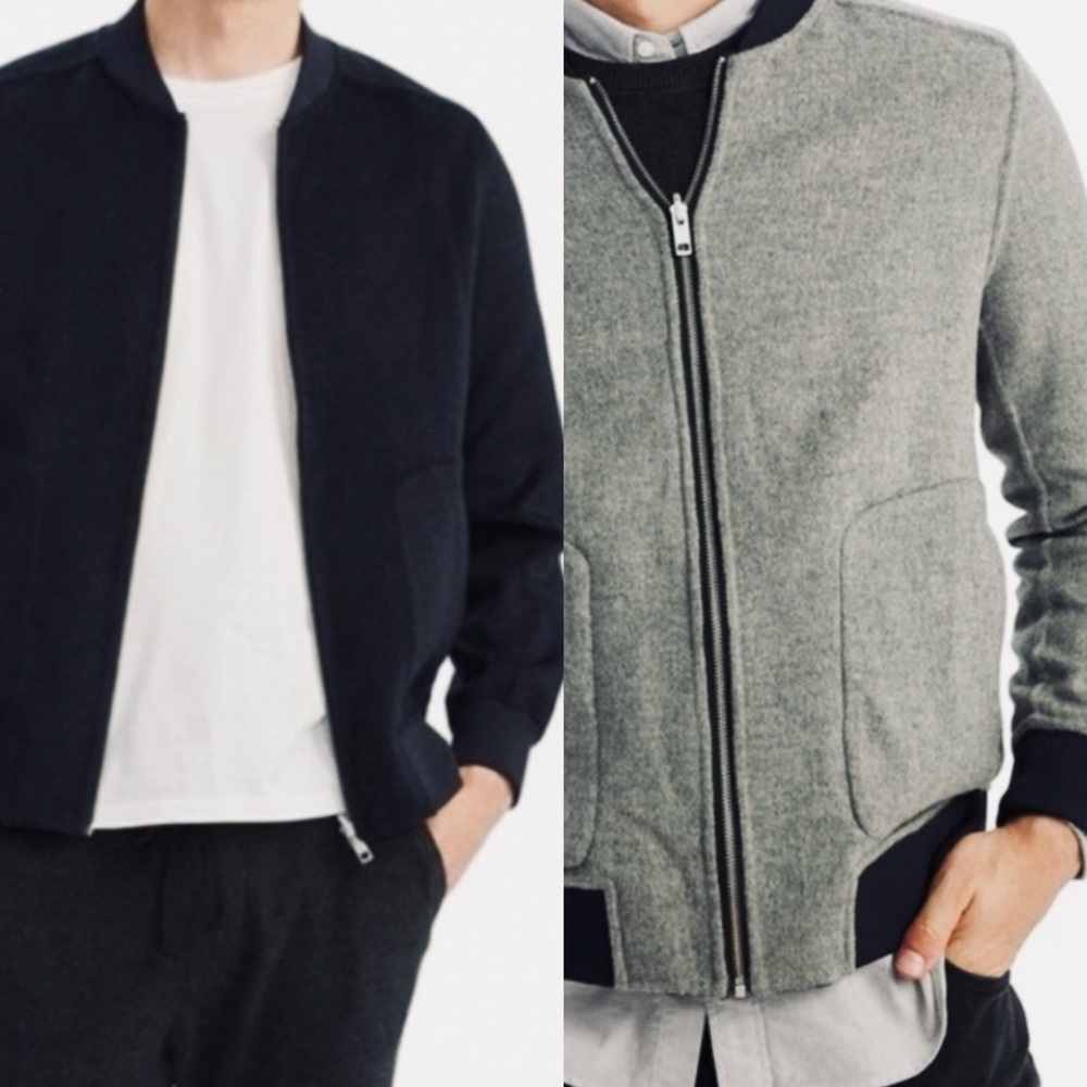 Naadam Wool Cashmere Reversible
Bomber Jacket Size XL